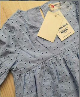 Платье детское с вышивкой Button Blue