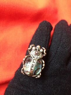 Кольцо скарабей