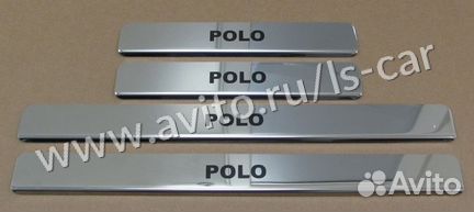 Накладки на пороги VW Polo 5 Поло надпись