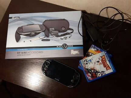PS vita игровая консоль + набор аксессуаров